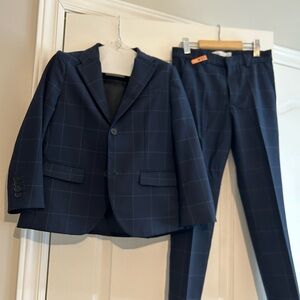 ZARA BOYS Size 7 - Navy Checkered Suit